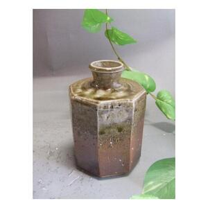 【信楽焼】面取花入れ　花入　花器　花瓶　nha-034