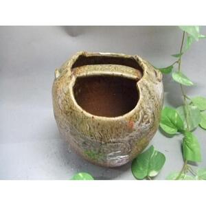 【信楽焼】陶華花入れ　花入　花器　花瓶　nha-038