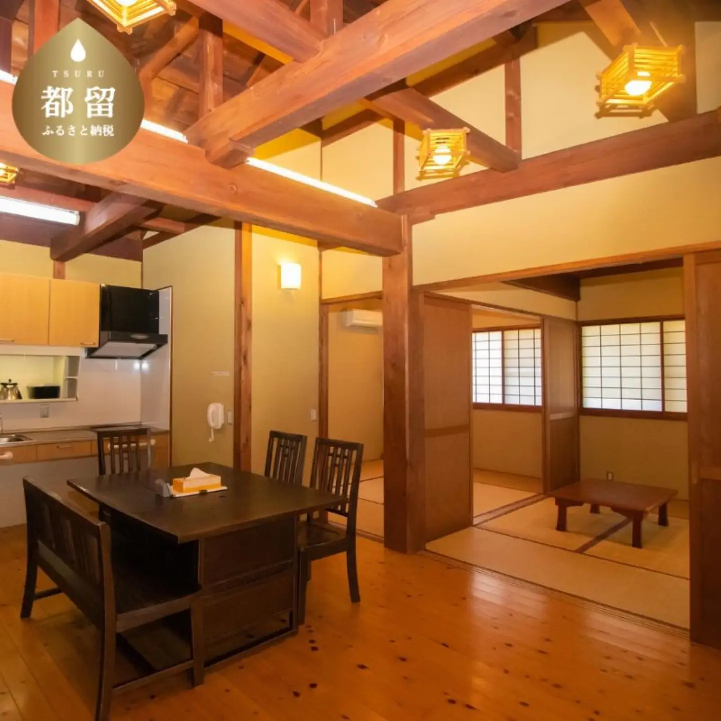 【宿泊券・1泊分】 都留戸沢の森　和みの里　和風コテージ　一位の宿