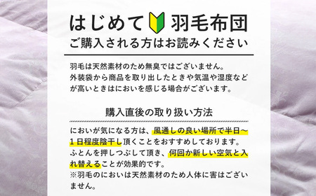 羽毛 昭和西川 羽毛ふとん シングル ロング ドイツ産 ダック 90％ ブルー
