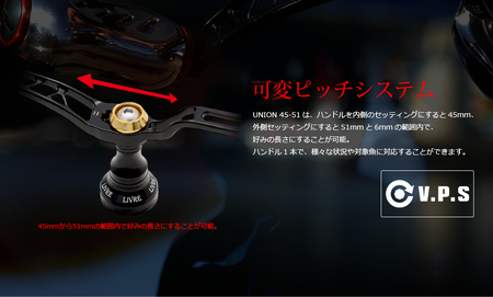 UNION ユニオン 45-51（シマノS2タイプ）（ブラック×チタン） F24N-967[AMBB027-2]