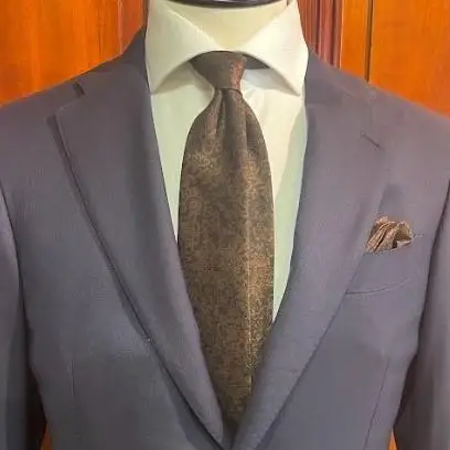 【美濃利】Makuakeで大好評！西陣織と京友禅が織りなす京都のネクタイ《ブラウン》