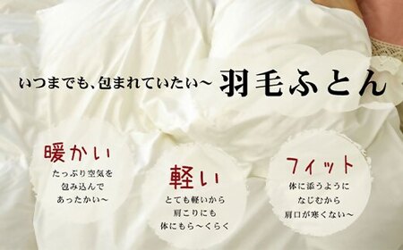 ザ・羽毛ふとん/立体キルト 布団 睡眠 寝具 ふとん【251-000334-10 】【16-4】