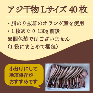 あじ干物 約5.2kg 40枚 あじ 鯵 Lサイズ