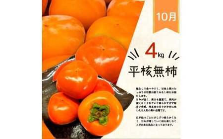 定期便 【全3回】フルーツ定期便  桃 柿 みかん 【tkb383】