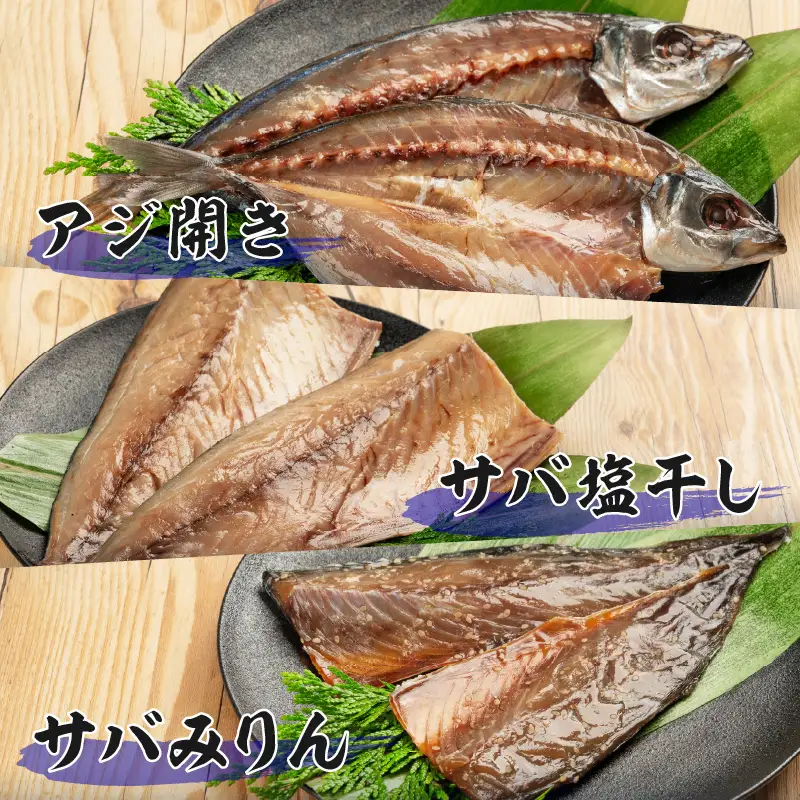 数量限定 山野水産 干物 セット 合計24枚 詰め合わせ 簡単調理 魚 魚介 加工品 食品 惣菜 おかず おつまみ 塩干し みりん干し アジ開き サバ トビウオ ひもの おすすめ 海産物 海鮮 水産加工品 ギフト 国産 宮崎県 日南市 送料無料_CC49-24