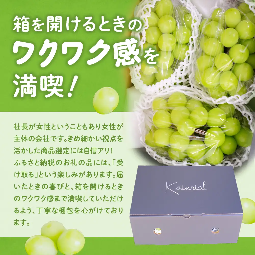 【訳アリ】【定期便】粒 シャインマスカット 約1.0㎏×3回 山梨シャインマスカット