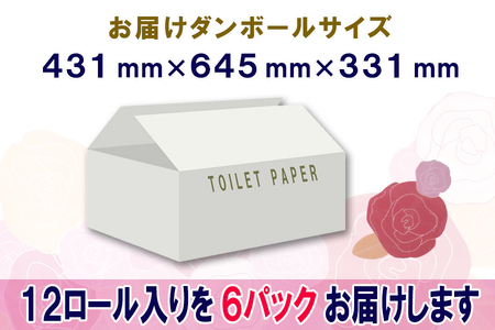 2倍巻 トイレットペーパー ダブル 72ロール (12個 × 6パック) 長巻きカラーロール 日用品 長持ち 大容量 エコ 防災 備蓄 消耗品 生活雑貨 生活用品 紙 ペーパー 生活必需品 柔らかい 色付き 長巻き 再生紙 富士市 [sf077-047]