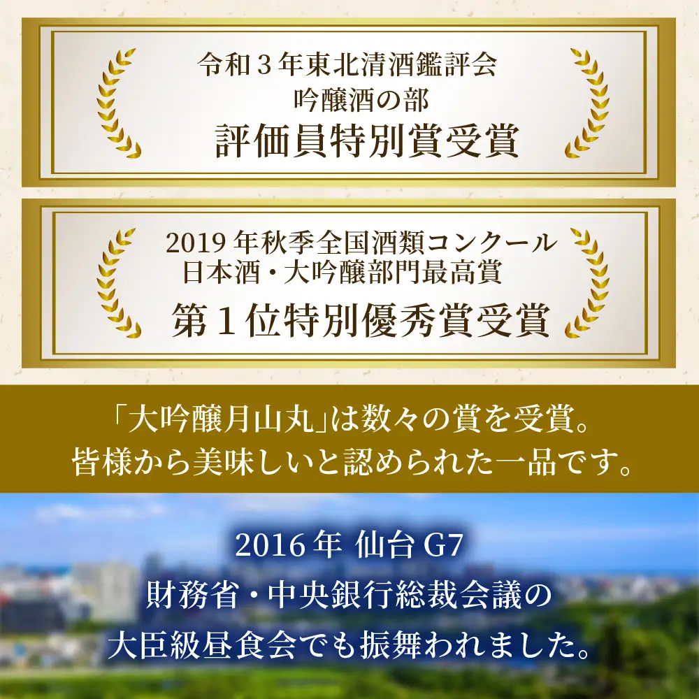 日本酒 大吟醸 名刀 月山丸 720ml 山形 日本酒