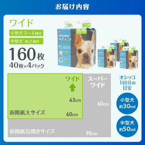 ネオシーツGX+ずれ防止テープ付き ワイド(計160枚) ペットシーツ 中厚型 すばやく吸収 オシッコ 壁 床 貼り付け可能 汚れ いたずら防止 ペット 犬 猫 消耗品 日用品 静岡県 富士市 [sf002-307]