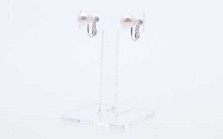 あこや真珠 (約8.5mm珠) イヤリング／シルバー ジュエリー アクセサリー