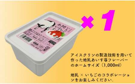 【ふるさと納税】＜いちごと地乳（ぢちち）のあいす＞地乳 アイス イチゴ 業務用 大容量 ホームサイズ カップアイス 無添加 着色料不使用 果肉入り 高知県 佐川町 横畠冷菓【冷凍】
