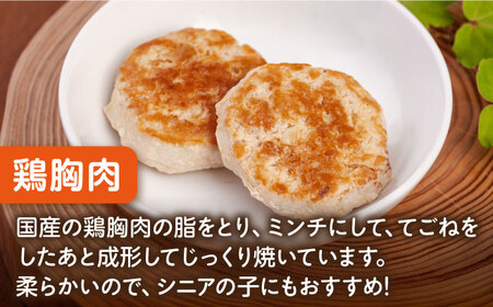 【全6回定期便】ペットフード 鶏むね 100%ハンバーグ 10個セット ペット 犬 猫 手作り 国産 てづくり こだわり ドッグフード  ドッグフード ペットフード 横須賀 【ペットフードYM japan】 [AKEX008]