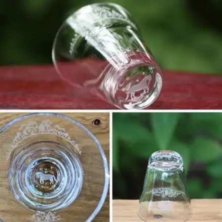 御射鹿池　彫刻グラス 「又玄」  1個        冷酒・ジュースグラス(小)_装飾品・工芸品     雑貨・日用品 グラス・カップ 食器 _【1542631】