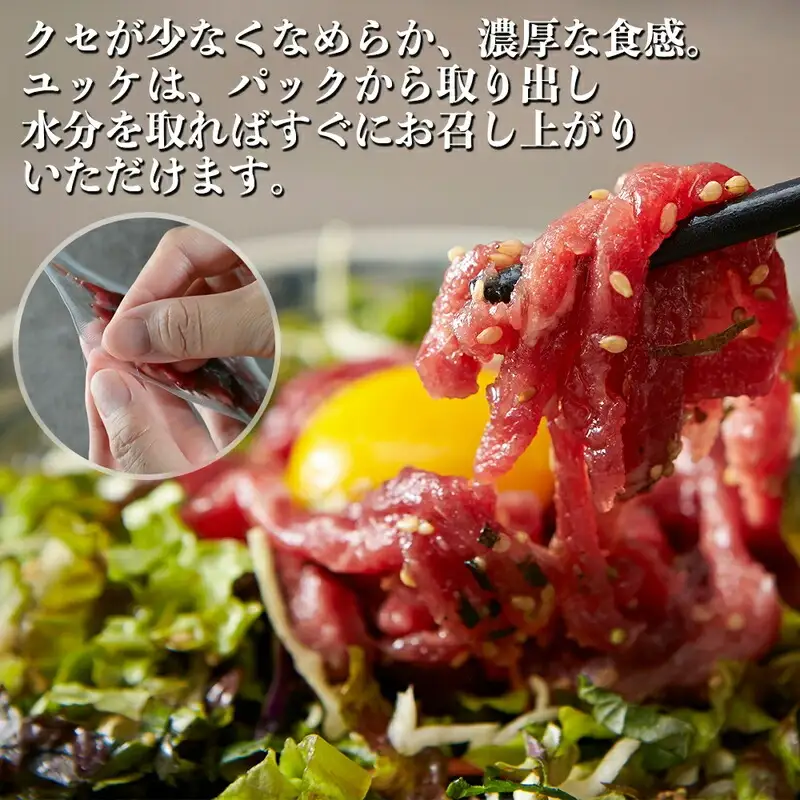 オアシス九州【熊本県内と畜】 熊本 馬刺し 500gセット ( 赤身 300g 、ユッケ 200g )県内肥育 馬肉 おつまみ 冷凍 _U117-0030