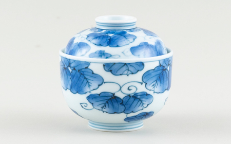 〈啓祥窯〉つた絵円菓子碗