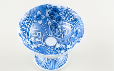 〈啓祥窯〉松竹梅祥瑞割高台小鉢