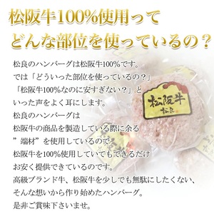 松阪牛 100% 黄金の ハンバーグ (120g×6個) 牛肉 松阪牛 高級 和牛 個包装 簡単 調理 肉 ブランド牛 黒毛和牛 人気 自宅用 グルメ お取り寄せ 日本三大和牛 誕生日 お祝い 夕飯 おかず 惣菜 ご馳走 パーティー 贅沢 