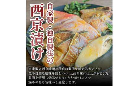 【ふるなびWEEK対象】～四国一小さなまち～ 西京漬け 5種食べ比べ(銀たら 鮭＋おまかせ3種) 計10袋 FN-Limited-PR