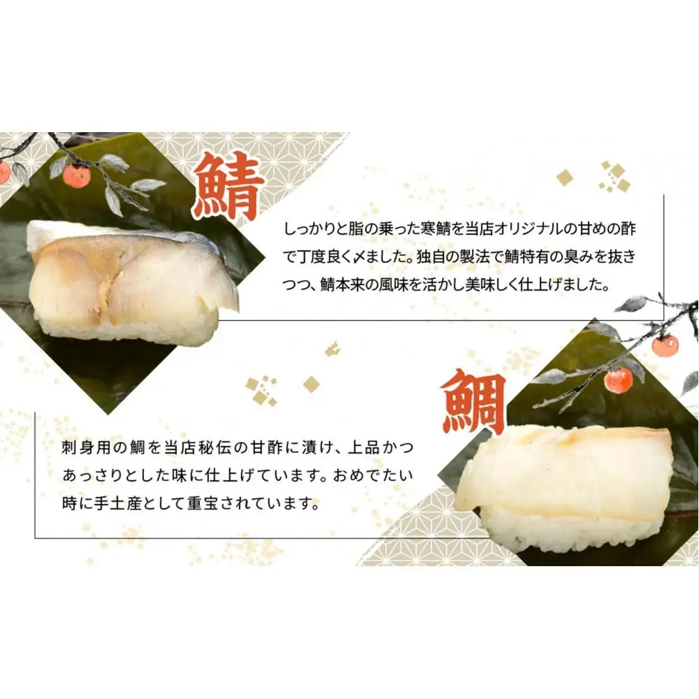 保存料無添加【柿の葉すし】20個入／4種詰合せ（鯖8・鯛4・鮭4・椎茸4）［KW2］