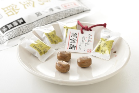 1632　萬金飴5袋　黒飴 のど飴 伊勢伝統 薬用植物 ギフト 贈り物 冠婚葬祭