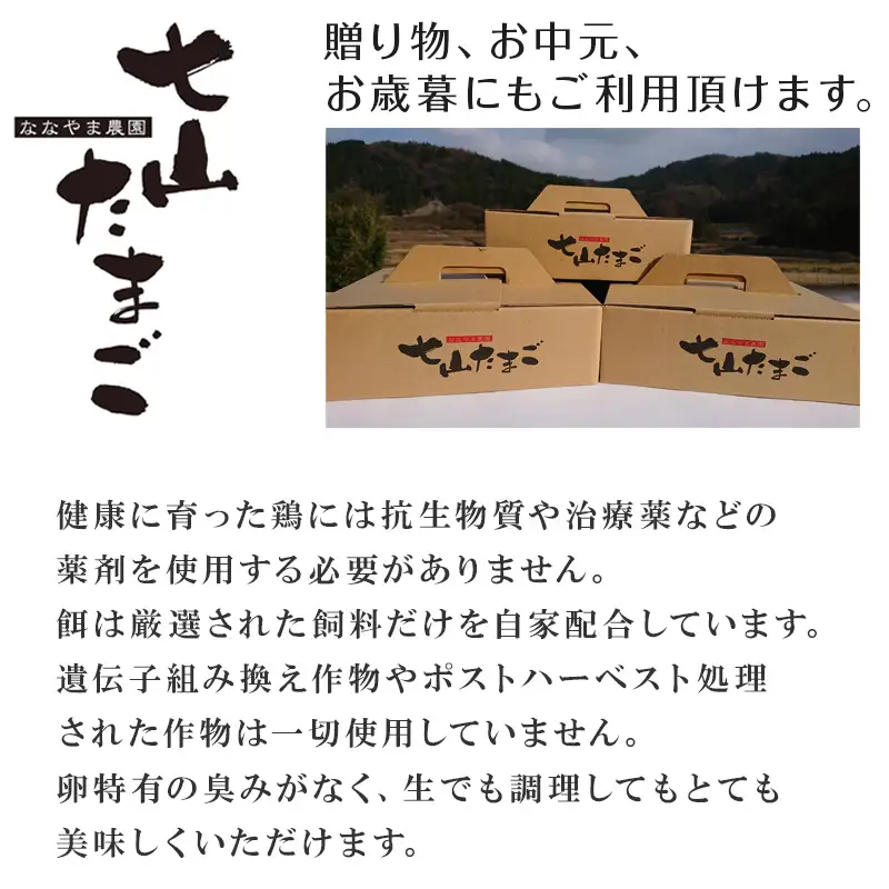 放し飼い！七山たまご 20個箱×3(合計60個) (Ｍ~Ｌサイズ相当) 玉子 生卵 鶏卵 佐賀県唐津産
