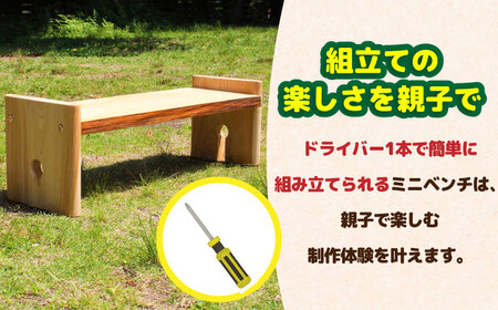 ひのき 組立て ミニベンチ 「ならぶ」/ ヒノキ ひのき 檜 いす 椅子 ベンチ DIY  組み立て/ 亀山市 / 三栄林産株式会社[AMAD005]