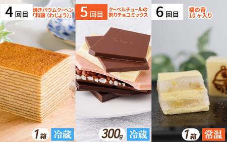 【ふくい至福のスイーツ定期便 12回コース】福井市ふるさと納税コンシェルジュが選んだ プレミアム返礼品［L-166002］/ 定期便