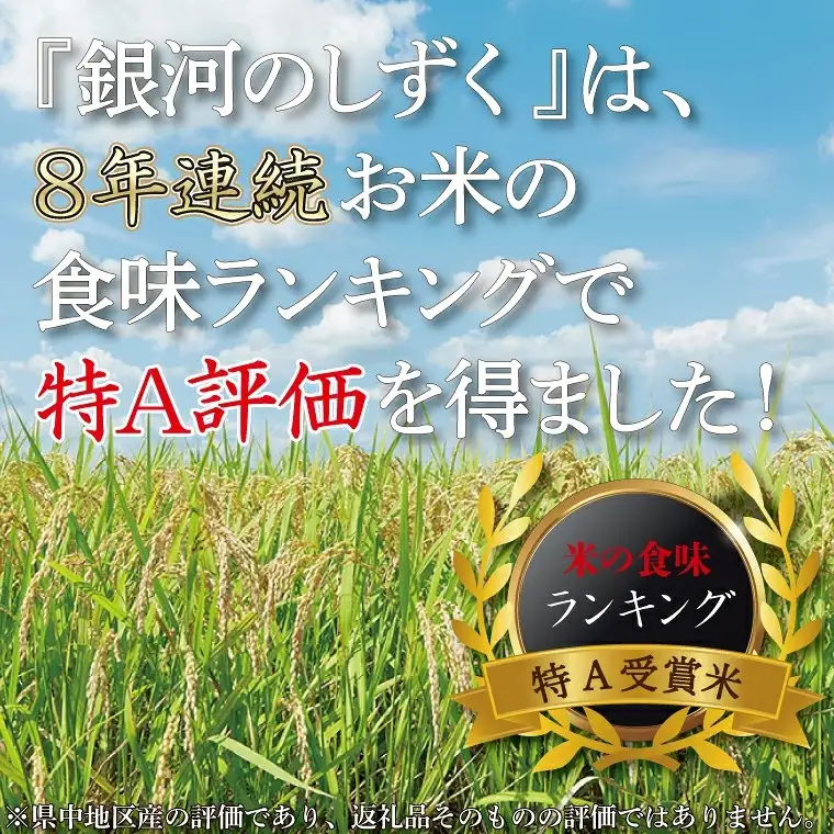 【定期便 2ヶ月】 無洗米 令和7年産 銀河のしずく10kg AE195 無洗