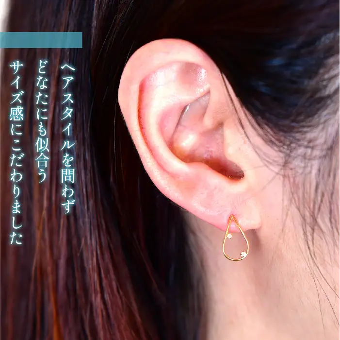 K10　イエローゴールド　ドロップ　ピアス①　管理番号686613 218-179