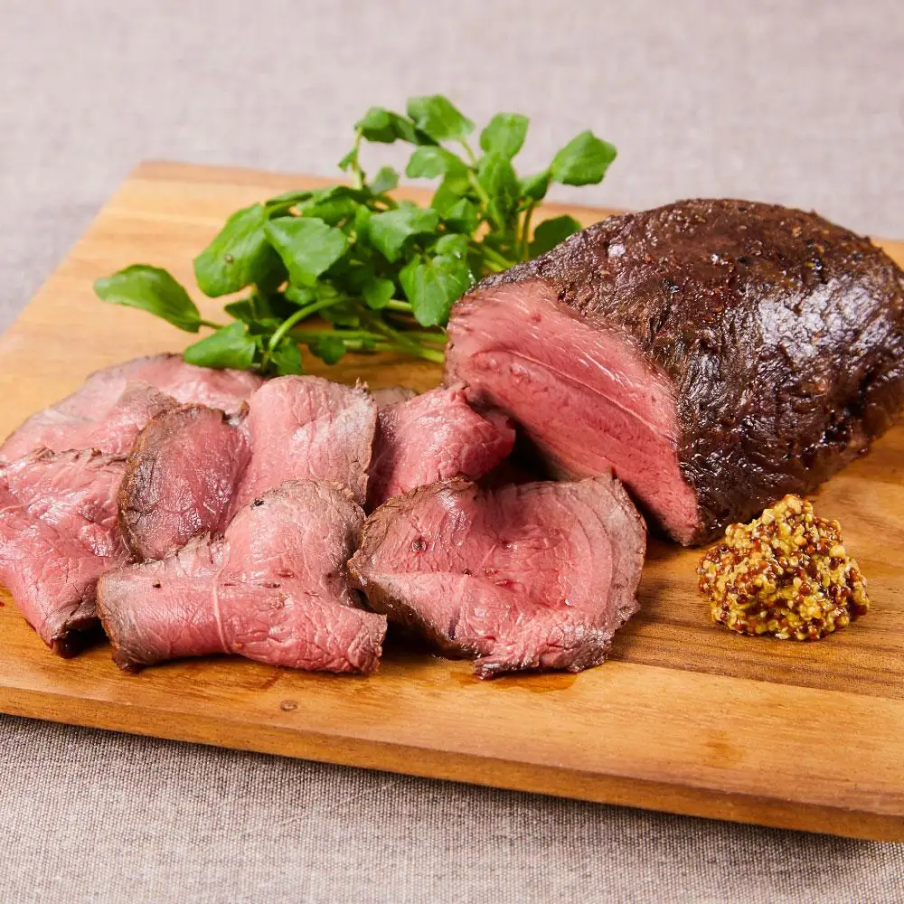 北海道 標茶町産 エゾ 鹿肉 モモ ブロック 1kg　| 鹿肉