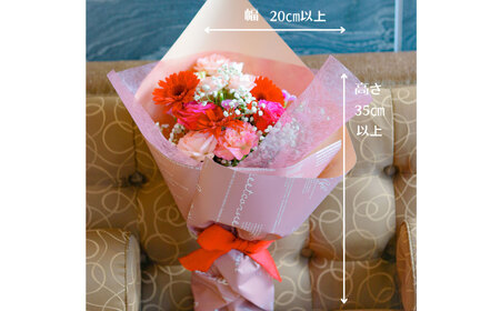 超おすすめ！！ピンクバラと季節花を使った花束 ／ 花 お花 花束 フラワー インテリア ピンク 薔薇 長崎県 長崎市