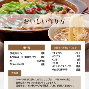 ぷるっぷる♪博多もつ鍋セット（あごだし醤油味）3～4人前 _TY0106
