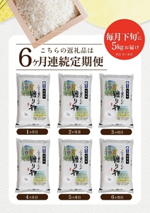 SH0066　【令和8年産 新米予約】≪6回定期便≫［無洗米］ 雪若丸 5kg×6回（計30kg）KN