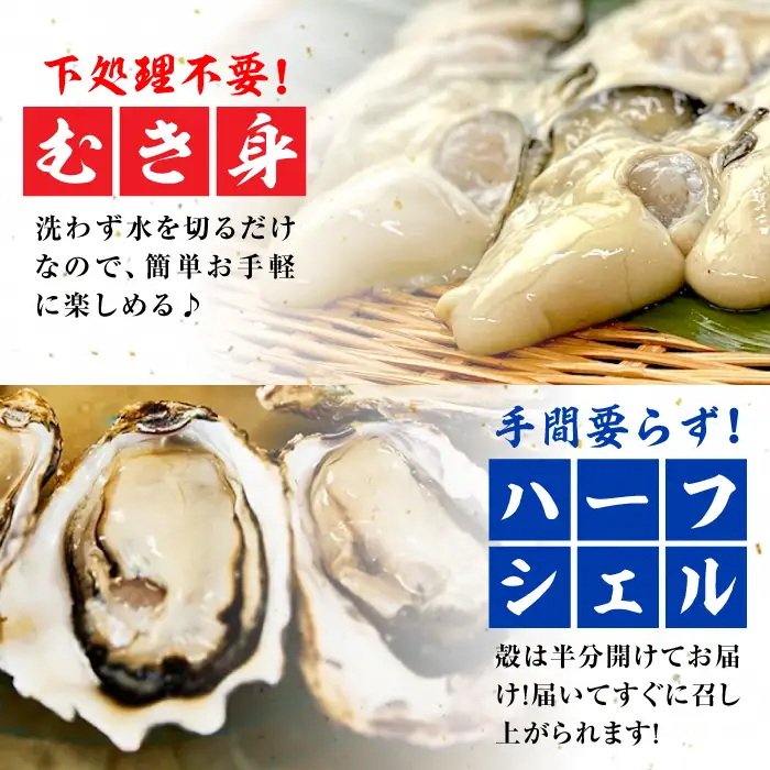 生牡蠣むき身瓶入400g・開殻6個 牡蠣[XBP016]