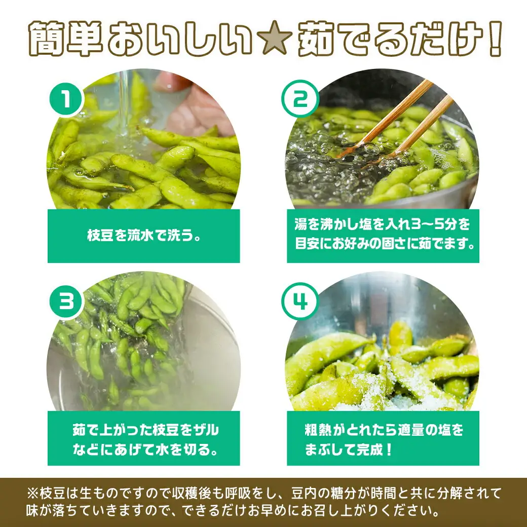 【先行受付】都城産枝豆(湯あがり娘)1.5kg(250g×6P)〔11-B402-7〕_(都城市) 都城産枝豆 湯あがり娘 1.5kg おつまみ 産地直送 先行受付