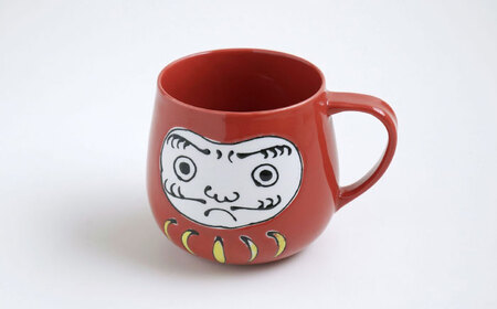 【陶器市特集】【波佐見焼】福だるま マグカップペアセット 紅・白【光和陶器】[SC68]
