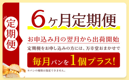 【6ヶ月定期便】メロンパン プレーン 6個 菓子パン 万幸堂 《お申し込み月の翌月から出荷開始》