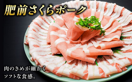【全6回定期便】白髪ネギてんこ盛り！肥前さくらポーク 豚しゃぶセット（ロース・バラ） 計6kg 4-6人前  吉野ヶ里町/やきとり紋次郎[FCJ097]