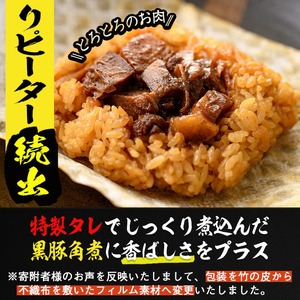 【定期便・全3回】鹿児島県産 黒豚角煮まんじゅう(10個)&黒豚角煮飯(5個)セット(計45個・15個×3回) 黒豚 肉 豚肉 国産 九州産 角煮 饅頭 肉まん 中華まん パン ごはん ご飯 小分け レンジ 個包装 簡単調理 定期便 頒布会 t0045-012