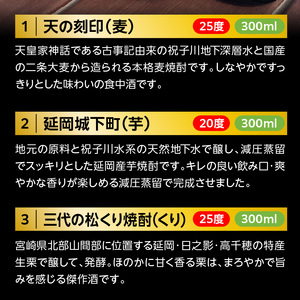 延岡地酒ベストセレクション（麦・芋・くり） N076-YA4432