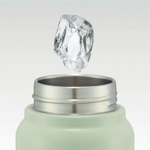 【スクリューハンドル付きマグボトル】500ml 保温保冷 くすみグリーン スケーター株式会社 8-014