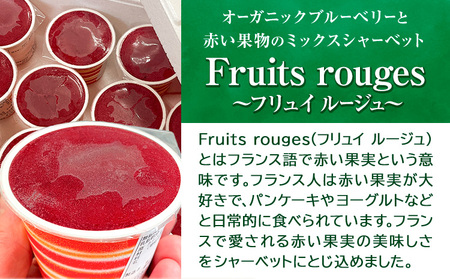 Fruits rouges (フリュイ ルージュ) オーガニックブルーベリー と 赤い果実 の ミックス シャーベット120ml × 12個 
