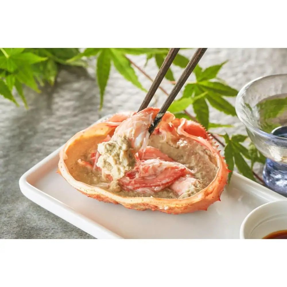 【ふるさと納税】浜茹で紅ズワイガニ甲羅盛り100g×5パック 蟹ミソ入り