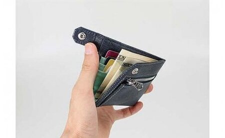BAGGEX　豊岡製　レザースマートウォレット　35-0174（ネイビー）
