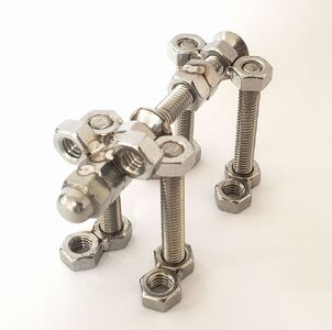 ブロックみたいなねじ玩具 M6ネジー5号 ／ 大河内 ロボット 知育 おもちゃ 工具不要 ステンレス ネジ ボルト ナット 玩具 三重県 度会町