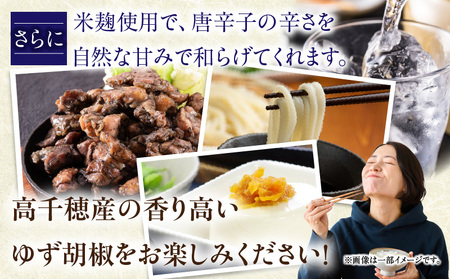 高千穂ゆず胡椒（辛）【米麹入り】3本セット ゆず胡椒 食べるゆず胡椒 調味料 ゆず 胡椒 味変 調味 ゆずの香り 高千穂町産 宮崎県産 国産 焼き鳥 おでん 炭火焼き 地鶏 うどん そば サラダ 和え物 鍋 グルメ お取り寄せ おすすめ 宮崎県 高千穂町 _Tk050-001