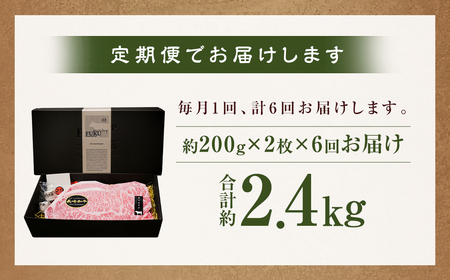 【全6回定期便】【A4～A5ランク！キングオブステーキ！】長崎和牛サーロインステーキ 約200g×2枚 合計2.4kg ／ 肉 お肉 牛 和牛 国産 サーロイン 長崎県 長崎市