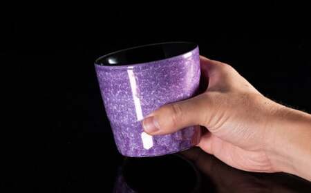 【世界でグランプリ受賞】有田焼 大理石のような質感 ロックカップ 麟 Lin Marble Old Raspberry 1個【金照堂】ロックグラス ウイスキーグラス 焼酎グラス 酒器 ラズベリー パープル 紫 ギフト A45-373
