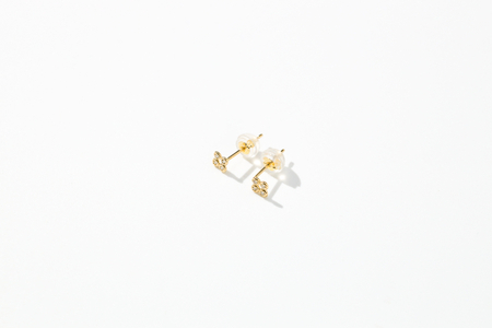【K18】トータル0.04ct ダイヤモンドピアス/No.108